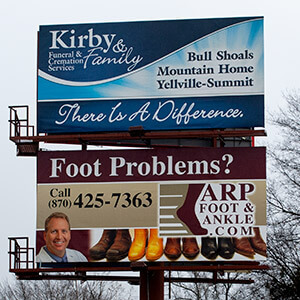 Kirby and Family Funeral and Cremation Billboard